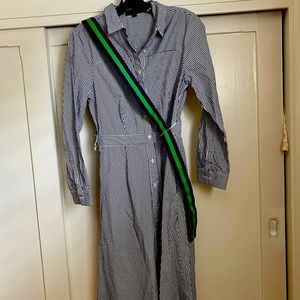J Crew blue stripe Shirt dress